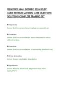 PEDIATRICS MIAH ZAVARRO 2026 STUDY&NewLine;GUIDE REVISION MATERIAL CASE QUESTIONS&NewLine;SOLUTIONS COMPLETE TRAINING SET