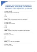 AQA GCSE MATHEMATICS PAPER 1 2026&sol;2027 &vert; MATHEMATICS &vert; 100 VERIFIED Q&A &vert; DETAILED RATIONALES &vert; PASS GUARANTEED &ndash; A&plus; GRADED