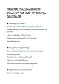 PEDIATRICS FINAL EXAM PRACTICE&NewLine;EVALUATION 2026 QUESTION BANK FULL&NewLine;SOLUTION SET
