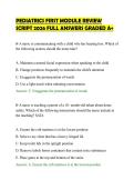 PEDIATRICS FIRST MODULE REVIEW&NewLine;SCRIPT 2026 FULL ANSWERS GRADED A&plus;&NewLine;