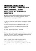 PEDIATRICS HOMEWORK 8&NewLine;COMPREHENSIVE EXAMINATION&NewLine;TEST 2026 STUDY GUIDE&NewLine;QUESTIONS WITH DETAILED&NewLine;SOLUTIONS