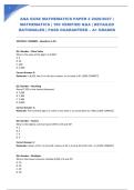 AQA GCSE MATHEMATICS PAPER 2 2026&sol;2027 &vert; MATHEMATICS &vert; 100 VERIFIED Q&A &vert; DETAILED RATIONALES &vert; PASS GUARANTEED &ndash; A&plus; GRADED