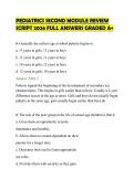 PEDIATRICS SECOND MODULE REVIEW&NewLine;SCRIPT 2026 FULL ANSWERS GRADED A&plus;