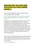 PEDIATRICS UNIT TWO STUDY GUIDE&NewLine;EVALUATION 2026 TESTED ANSWERS&NewLine;GRADED A&plus;