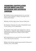 PEDORTHIC CERTIFICATION&NewLine;REVIEW SHEET 2026 FULL&NewLine;QUESTIONS AND ACCURATE&NewLine;ANSWERS