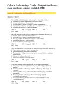 Test Bank for Cultural Anthropology 11th Edition by Serena Nanda&comma; Richard L&period; Warms&comma; Chapter 1-15 Complete Guide&period;