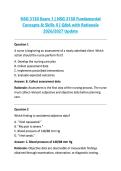 NSG 3130 Exams - Fundamental Concepts & Skills II 