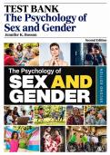 Test Bank for The Psychology of Sex and Gender&comma; 2nd Edition Bosson &lpar;All Chapters included&rpar;&NewLine;