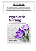 Test Bank for Psychiatric Nursing&colon; Contemporary Practice&comma; 8th Edition by Mary Ann Boyd & Rebecca Luebbert &vert; Chapters 1&ndash;43 Complete &vert; Questions & Answers &vert; 2027