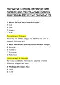FORT WAYNE ELECTRICAL CONTRACTOR EXAM QUESTIONS AND CORRECT ANSWERS