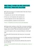 PEDS FINAL PAPER SOLVED QUESTIONS&NewLine;WITH FULL PRACTICE SOLUTION