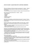 HNF 444 EXAM 1 QUESTIONS WITH VERIFIED ANSWERS