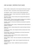 HNF 444 EXAM 1 VERIFIED STUDY GUIDE