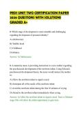 PEDS UNIT TWO CERTIFICATION PAPER&NewLine;2026 QUESTIONS WITH SOLUTIONS&NewLine;GRADED A&plus;