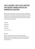 PEDS & MATERNITY HESI 112 2026 OBSTETRIC&NewLine;AND PEDIATRIC NURSING PRACTICE SET&NewLine;ANSWERS FULL SOLUTION