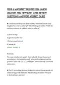 PEDS & MATERNITY HESI 112 2026 LABOR&NewLine;DELIVERY AND NEWBORN CARE REVIEW&NewLine;QUESTIONS ANSWERS VERIFIED GUIDE