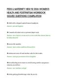 PEDS & MATERNITY HESI 112 2026 WOMEN&rsquo;S&NewLine;HEALTH AND POSTPARTUM WORKBOOK&NewLine;SOLVED QUESTIONS COMPILATION