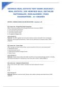 GEORGIA REAL ESTATE TEST BANK 2026&sol;2027 &vert; REAL ESTATE &vert; 200 VERIFIED Q&A &vert; DETAILED RATIONALES &vert; NGN-ALIGNED &vert; PASS GUARANTEED &ndash; A&plus; GRADED