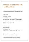 NUR 335 Exam one questions with complete solutions