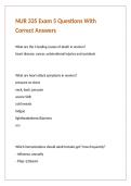 NUR 335 Exam 5 Questions With Correct Answers