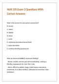 NUR 335 Exam 3 Questions With Correct Answers