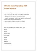 NUR 335 Exam 4 Questions With Correct Answers
