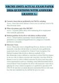 NRCME &lpar;DOT&rpar; ACTUAL EXAM PAPER 2026 QUESTIONS WITH ANSWERS GRADED A&plus;