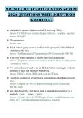 NRCME &lpar;DOT&rpar; CERTIFICATION SCRIPT 2026 QUESTIONS WITH SOLUTIONS GRADED A&plus;
