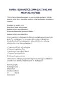 PHARM HESI PRACTICE EXAM QUESTIONS AND &NewLine;ANSWERS 2025&sol;2026