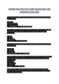 PHARM HESI PRACTICE EXAM &lpar;QUESTIONS AND &NewLine;ANSWERS&rpar; 2025&sol;2026 
