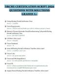 NRCME CERTIFICATION SCRIPT 2026 QUESTIONS WITH SOLUTIONS GRADED A&plus;
