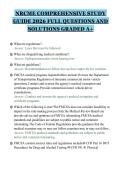 NRCME COMPREHENSIVE STUDY GUIDE 2026 FULL QUESTIONS AND SOLUTIONS GRADED A&plus;