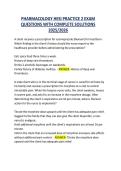 PHARMACOLOGY&lowbar;HESI&lowbar;PRACTICE&lowbar;2&lowbar;EXAM&lowbar;QUESTIONS&lowbar;WITH&lowbar;COMPLETE&lowbar;SOLUTIONS