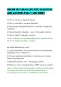 NRCME TEST BANK UPDATED QUESTIONS AND ANSWERS FULL STUDY SHEET&period;