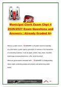 Municipal Clerk Exam Chapter 4 Questions & Answers &vert; 2026&sol;2027 &vert; 25&plus; Q&A &vert; Records Management&comma; Retention&comma; Archives & OPRA