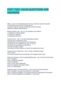 PART TWO&colon; ASAM QUESTIONS AND ANSWERS&NewLine;&NewLine;