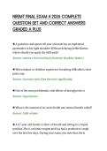 NREMT FINAL EXAM 4 2026 COMPLETE QUESTION SET AND CORRECT ANSWERS GRADED A PLUS
