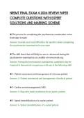 NREMT FINAL EXAM 4 2026 REVIEW PAPER COMPLETE QUESTIONS WITH EXPERT SOLUTIONS