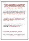 NR 293 FINAL EXAM &lpar;2 VERSIONS&rpar; &sol; NR 293 PHARMACOLOGY &NewLine;FINAL EXAM NEWEST ACTUAL EXAM COMPLETE 170 &NewLine;QUESTIONS AND CORRECT DETAILED ANSWERS &lpar;VERIFIED &NewLine;ANSWERS&rpar; &vert;ALREADY GRADED A&plus; &vert;&vert;JUST OUT&excl;&excl;&excl;
