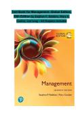 Test Bank for Management&comma; Global Edition&comma; 16th Edition by Stephen P&period; Robbins & Mary A&period; Coulter &vert; All Chapters Included &vert; Questions & Answers &vert; 2027