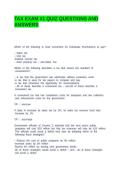 TAX EXAM &num;1 QUIZ QUESTIONS AND ANSWERS