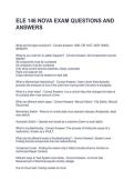 ELE 146 NOVA EXAM QUESTIONS AND ANSWERS