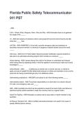 Florida Public Safety Telecommunicator 911 PST Questions with Verified Answers &lpar;2026&sol;2027&rpar;&NewLine;