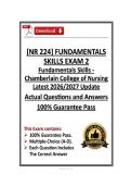 NR 224 Fundamentals Skills Exam 2 &vert; Chamberlain College &vert; Latest 2026&sol;2027 Update &lpar;PDF&rpar;