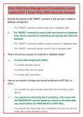WGU D426 Data Management Foundations Latest&NewLine; Update2027 &vert; Exam Prep 100&percnt; Accurate Answers&NewLine;