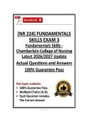 NR 224 Fundamentals Skills Exam 3 &vert; Chamberlain College &vert; Latest 2026&sol;2027 Update &lpar;PDF&rpar;