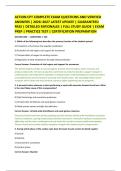ACTION CPT COMPLETE EXAM QUESTIONS AND VERIFIED &NewLine;ANSWERS &vert; 2026&ndash;2027 LATEST UPDATE &vert; GUARANTEED &NewLine;PASS &vert; DETAILED RATIONALES &vert; FULL STUDY GUIDE &vert; EXAM &NewLine;PREP &vert; PRACTICE TEST &vert; CERTIFICATION PREPARATION