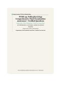 NURS 231 Pathophysiology &vert; Portage Learning &vert; Academic Year 2026&sol;2027 &vert; Comprehensive Final Examination &vert; 100 Verified Questions and Correct Answer Rationales &vert; rated 100&percnt; correct&period;