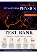 Test Bank for Fundamentals of Physics Extended&comma; Volume 1&comma; 12th Edition &lpar;Halliday&comma; Resnick & Walker&comma; 2021&rpar; &vert; All Chapters 1&ndash;20 Covered&NewLine;