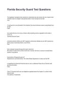 Florida Security Guard Test Questions Latest &lpar;2026&sol;2027&rpar; Verified Answers by Experts